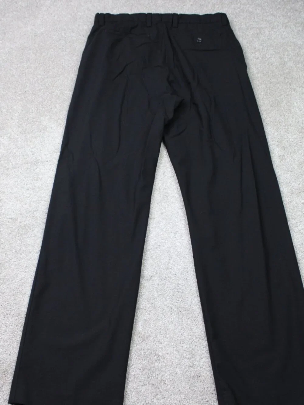 Banana Republic Pants Mens 34x34 Black Dawson Flat Front Wool Stretch Straight